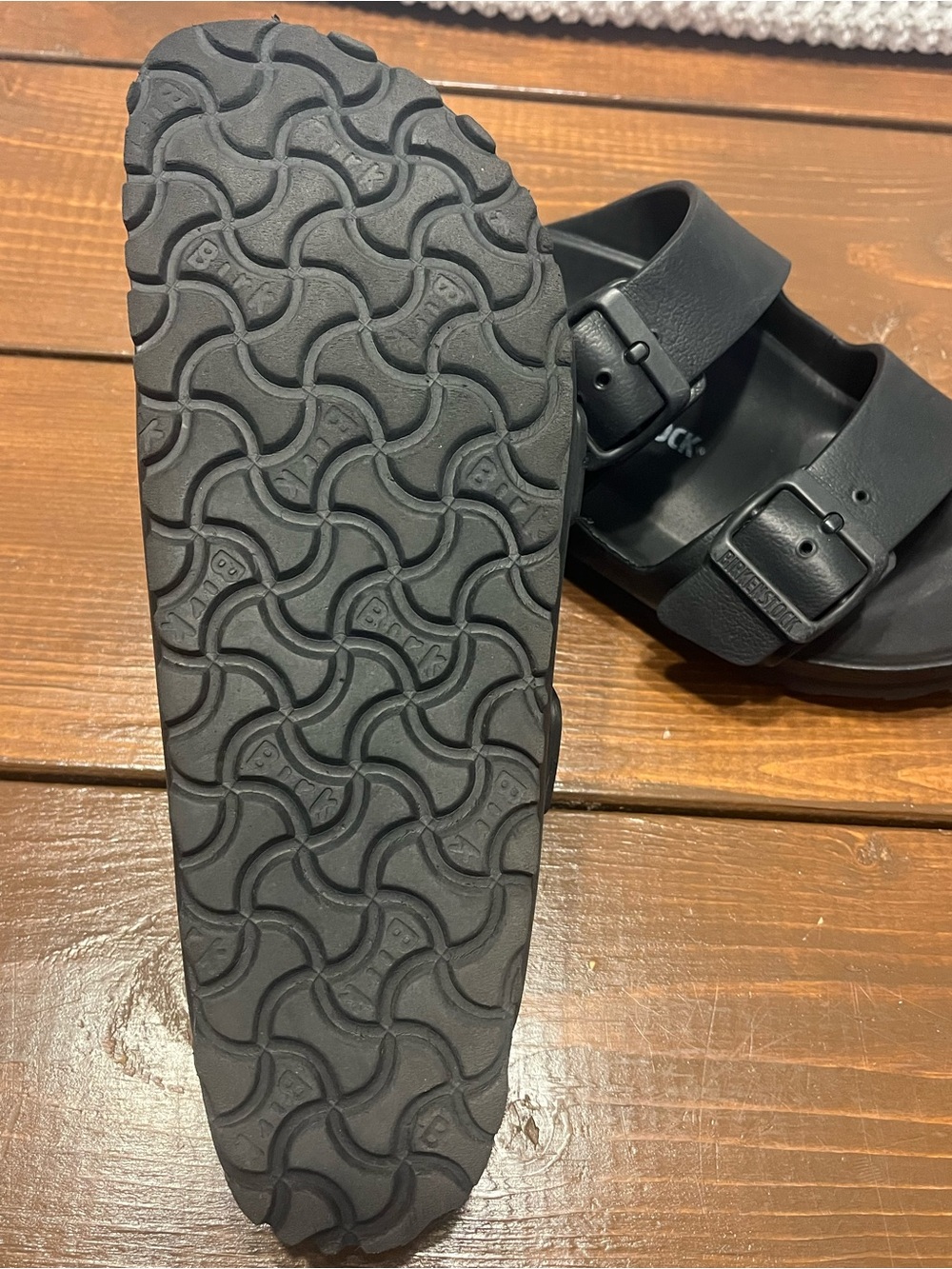 Birkenstock Black Two-Strap EVA Slide Sandals size 38 - Picture 6 of 6